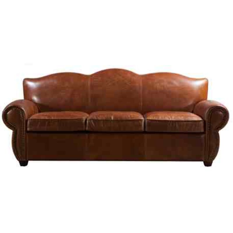 Product photograph of Burford Vintage Distressed Leather Settee Sofa from Designer Sofas 4U
