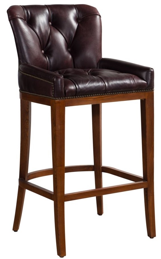 Oned Vintage Brown Distressed, Distressed Leather Bar Stools
