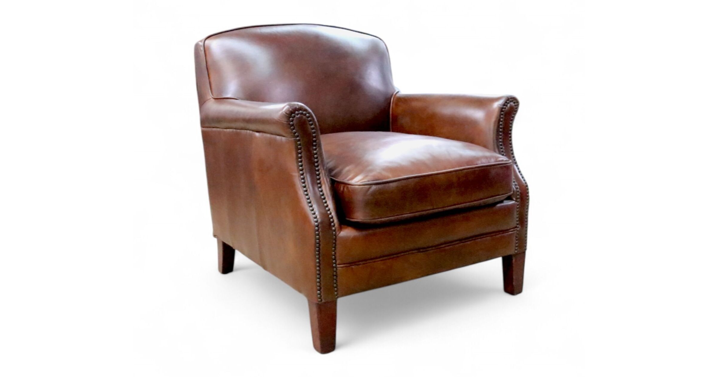 Vintage Brown Distressed Leather Armchair | Designer Sofas4u