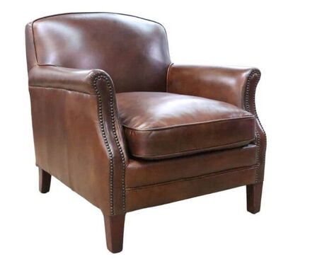 Camber Vintage Brown Distressed Leather Armchair