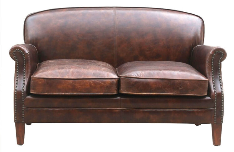 Camber 2 Seat Vintage Distressed Leather Sofa