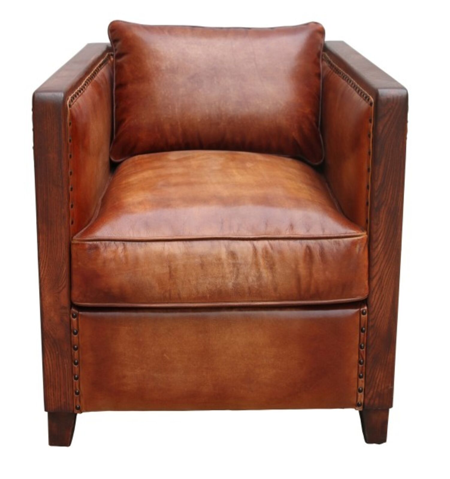Product photograph of Chastleton Vintage Distressed Leather Armchair from Designer Sofas 4U