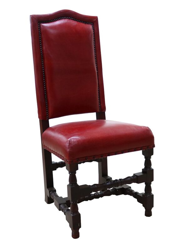 Product photograph of Cheltenham Vintage Rouge Red Distressed Leather Dining Chair from Designer Sofas 4U