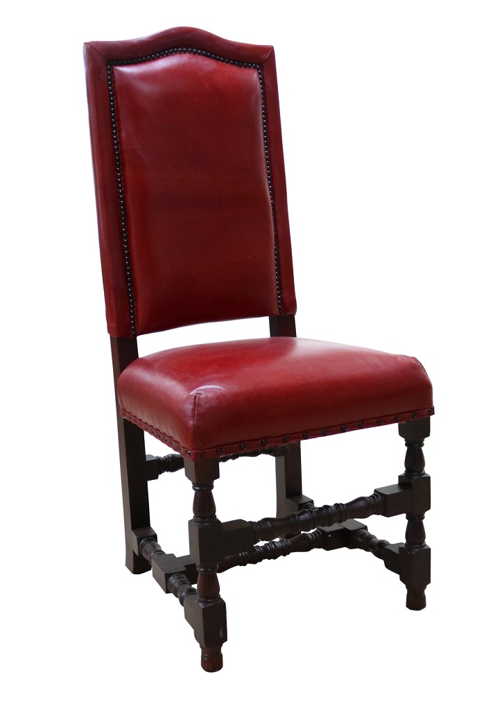 Cheltenham Vintage Rouge Red Distressed, Red Leather Dining Chairs With Arms