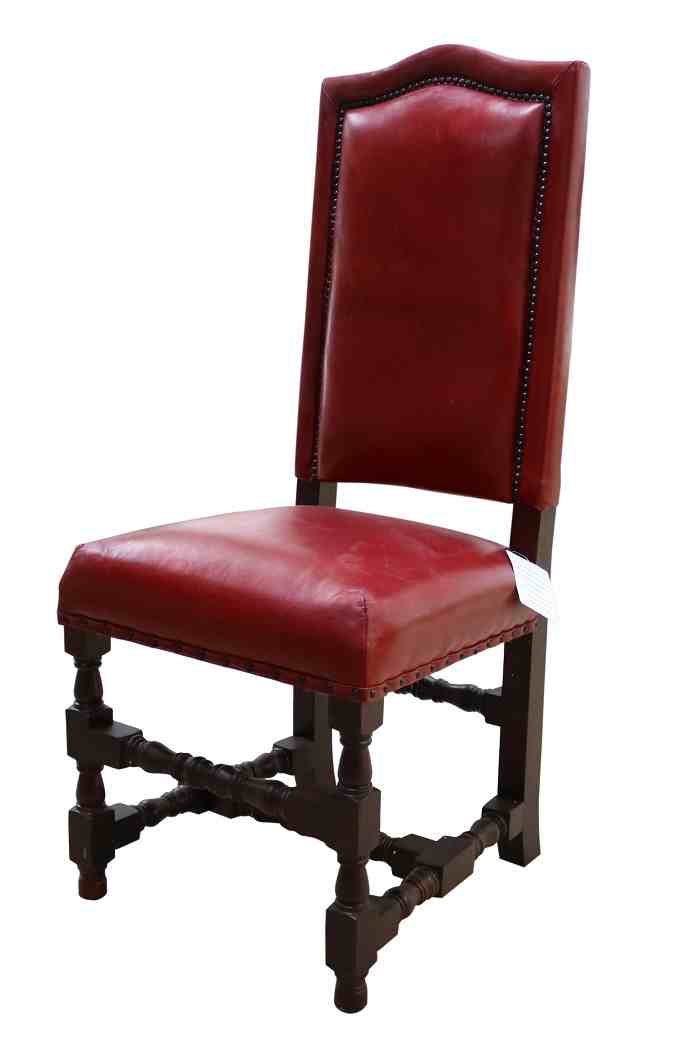 Cheltenham Vintage Rouge Red Distressed, Spanish Style Leather Dining Chairs Uk