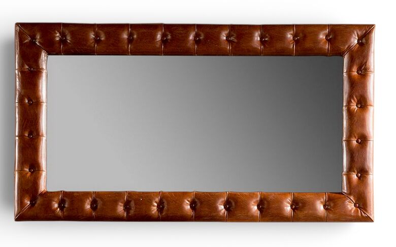 Chesterfield Buttoned Leather Framed Wall Mirror