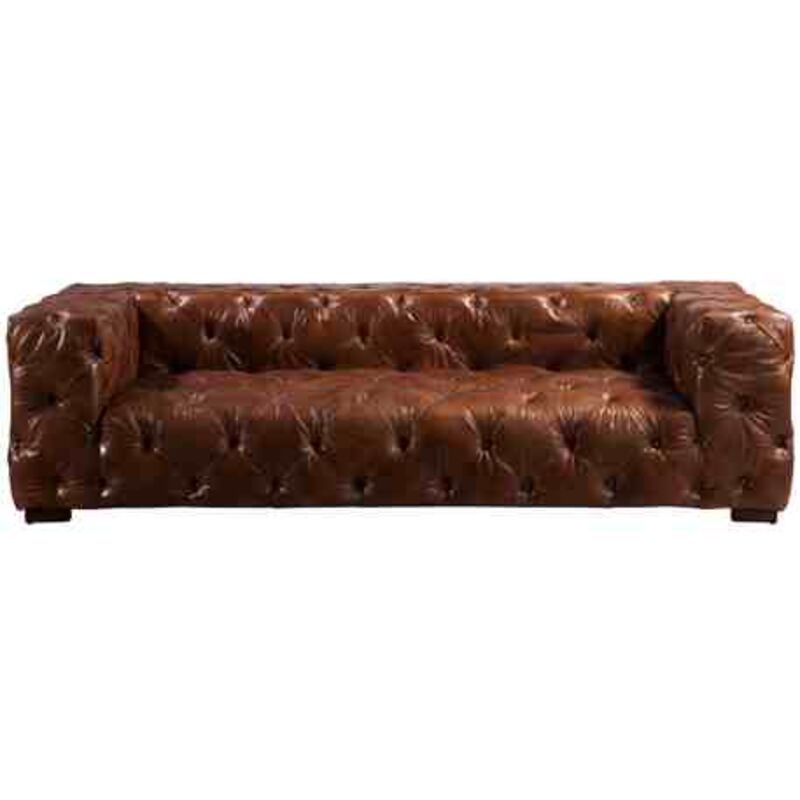 Product photograph of Chesterfield Buttoned Vintage Distressed Leather Sofa from Designer Sofas 4U