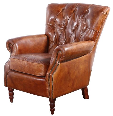 Chesterfield Chatsworth Vintage Distressed Leather Armchair