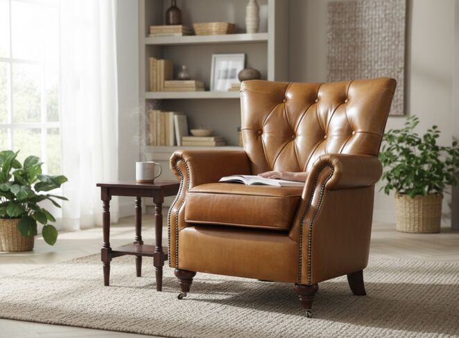 Chesterfield Chatsworth Vintage Tan Distressed Leather Armchair