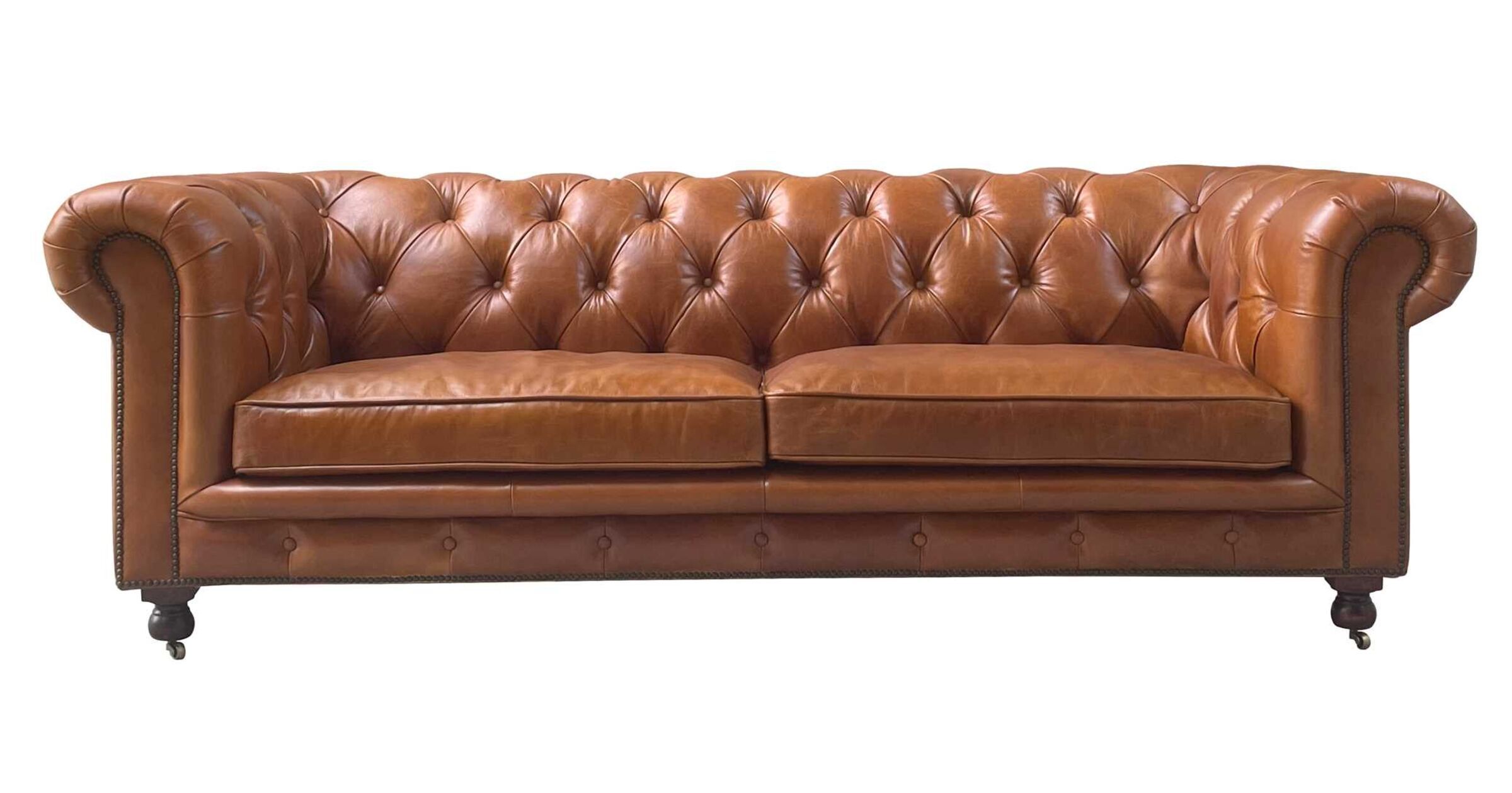 Chesterfield Jefferson Vintage Tan Leather 3 Seater Sofa | Vintage ...