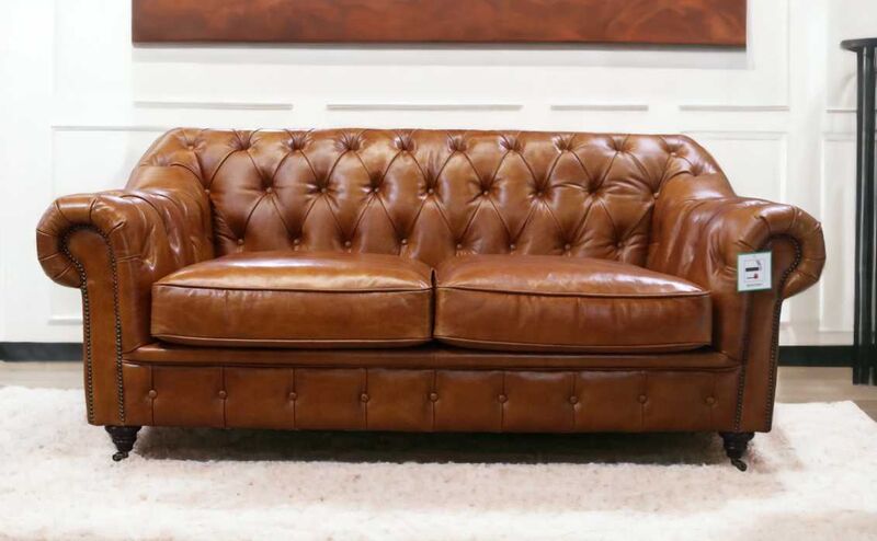Product photograph of Wellington Chesterfield 2 Seater Sofa Vintage Tan Distressed Amp Hellip from Designer Sofas 4U