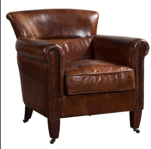 Classic Distressed Leather Armchair