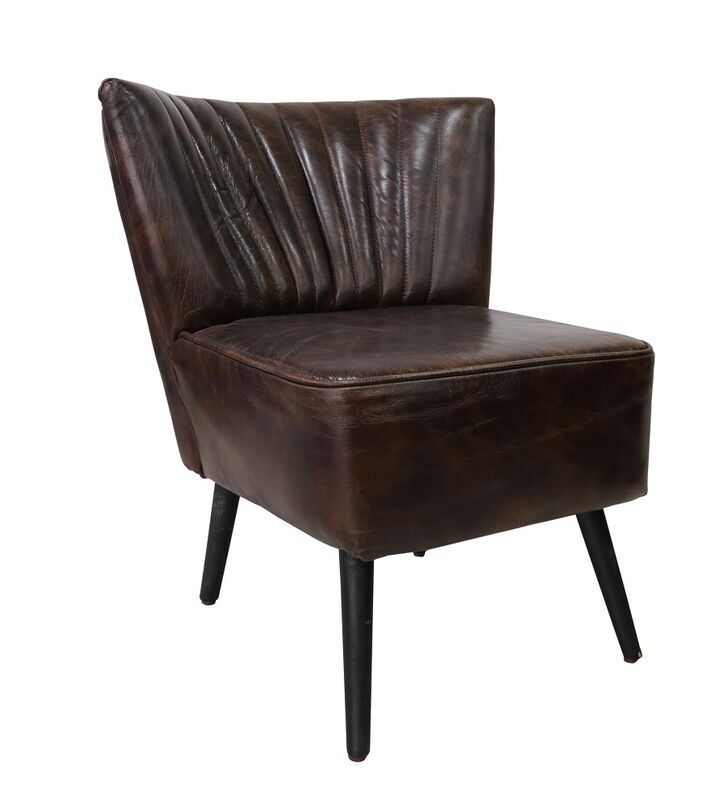 Product photograph of Cocktail Vintage Tobacco Brown Leather Chair from Designer Sofas 4U