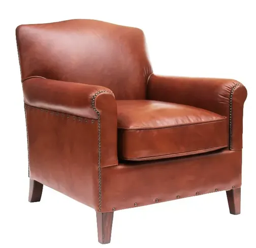 Connor Vintage Distressed Leather Armchair