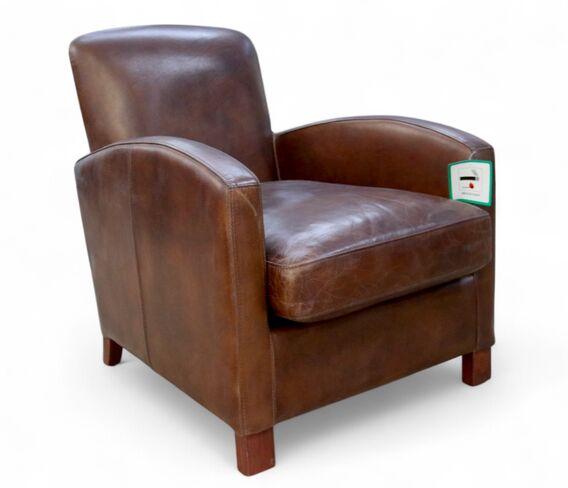 Corey Vintage Brown Distressed Leather Chair