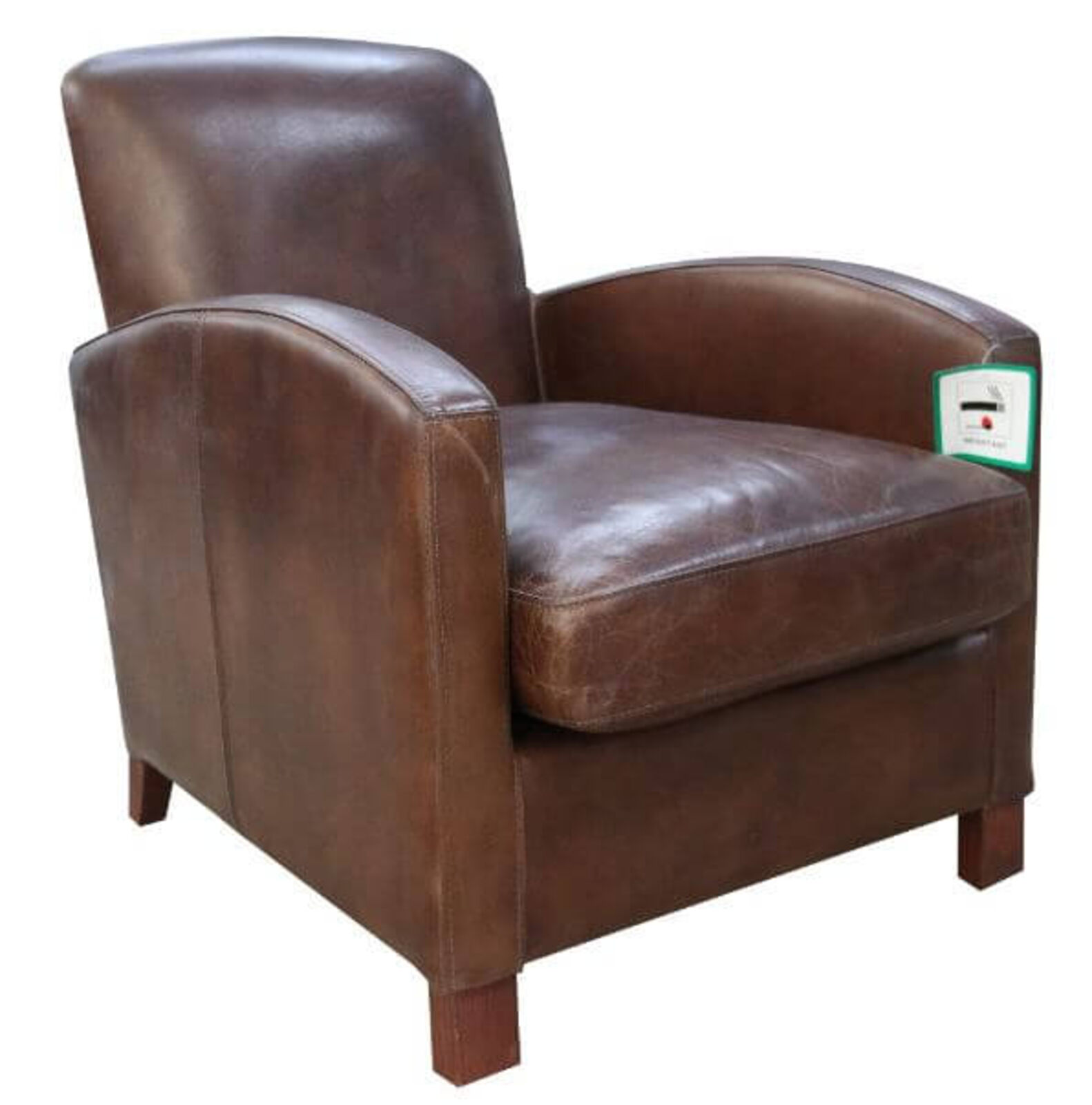 Product photograph of Corey Vintage Brown Distressed Leather Chair from Designer Sofas 4U