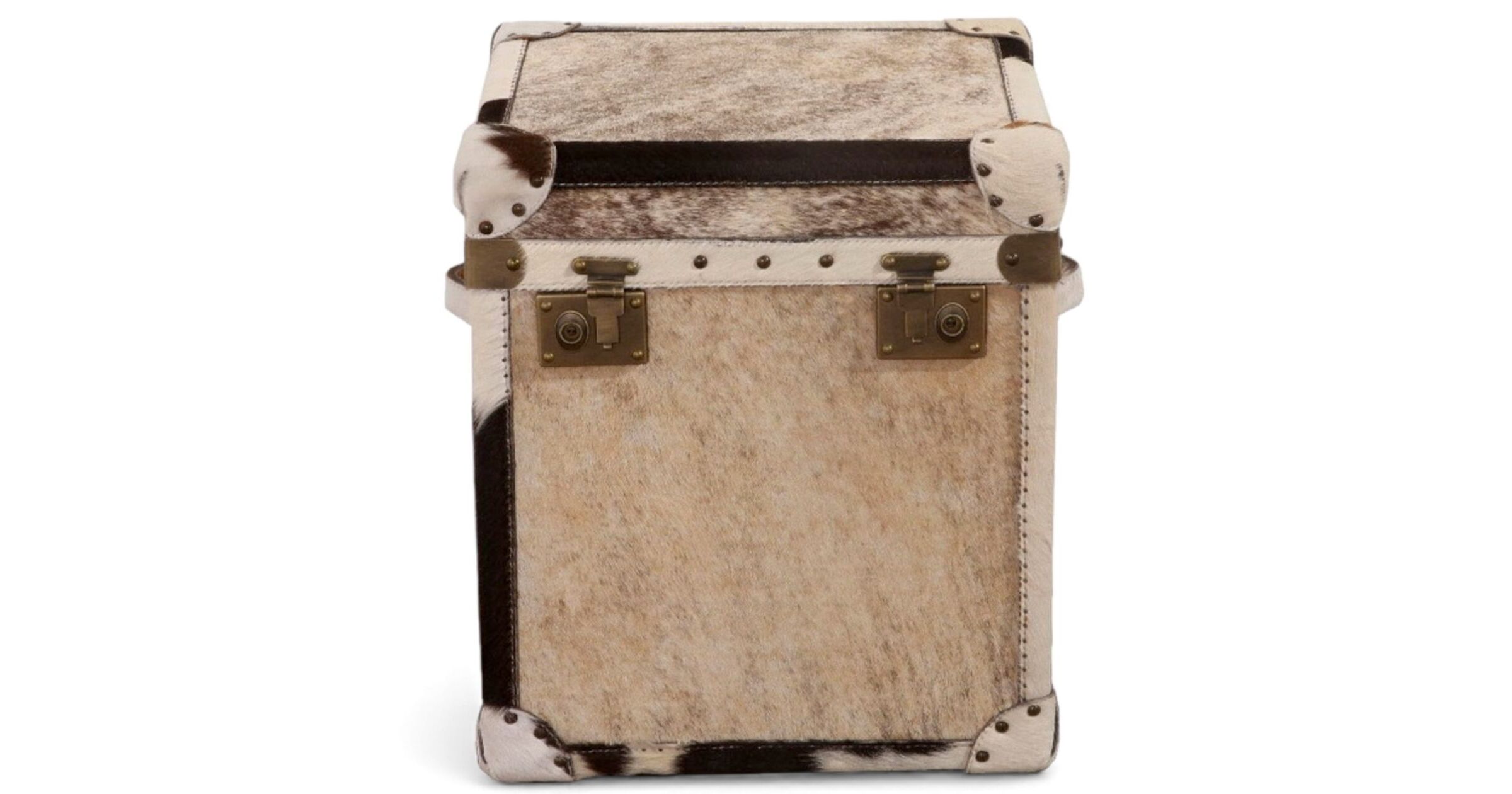Cowhide Leather Storage Trunk