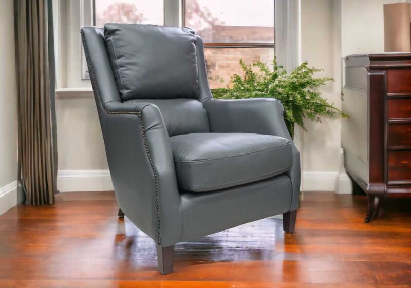 Product photograph of Crofter Vintage Grey Leather High Back Chair from Designer Sofas 4U