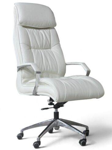 Dalton Executive White Leather Office Chair - High Back Swivel Office Desk Chair