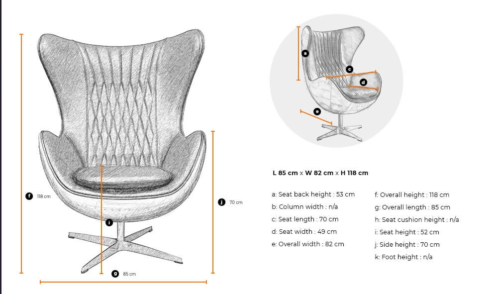 Dimensions-Aviator-Retro-Swivel-Egg-Aluminium-Distressed-Leather-Armchair