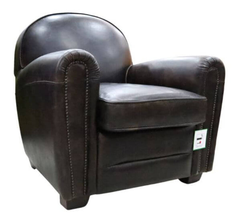Product photograph of Victor Distressed Leather Vintage Tobacco Brown Club Chair from Designer Sofas 4U