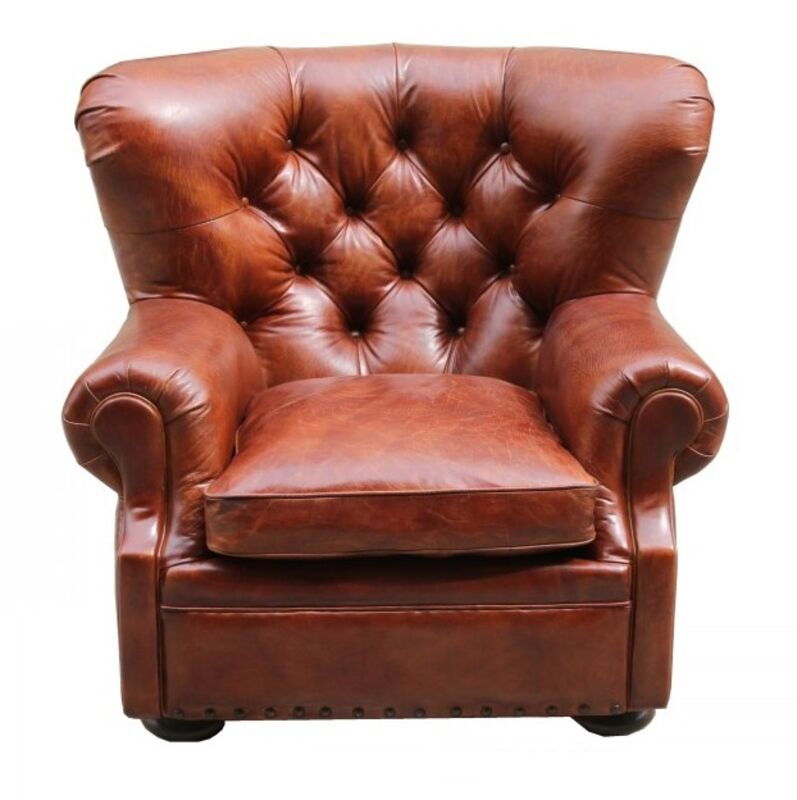 Product photograph of Dorchester Chesterfield Buttoned Vintage Leather Armchair from Designer Sofas 4U