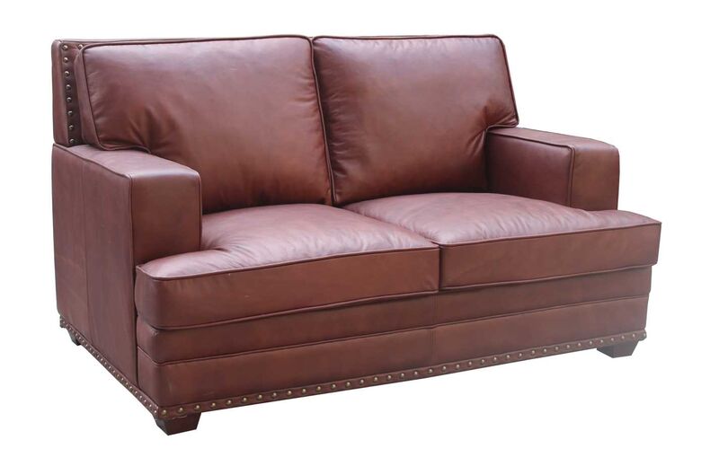 Product photograph of Drake 2 Seater Vintage Nappa Dark Brown Leather Armchair from Designer Sofas 4U