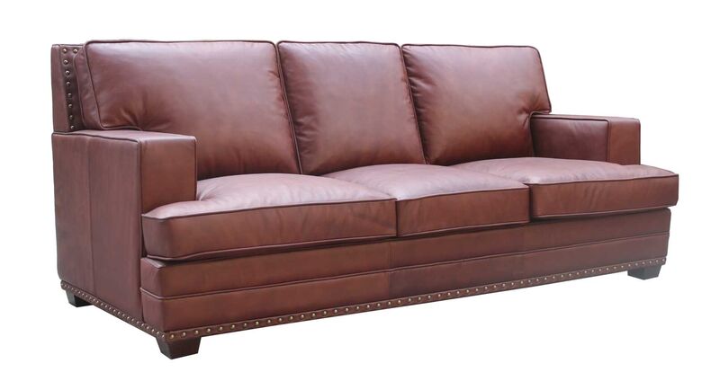 Product photograph of Drake 3 Seater Vintage Nappa Dark Brown Leather Sofa from Designer Sofas 4U
