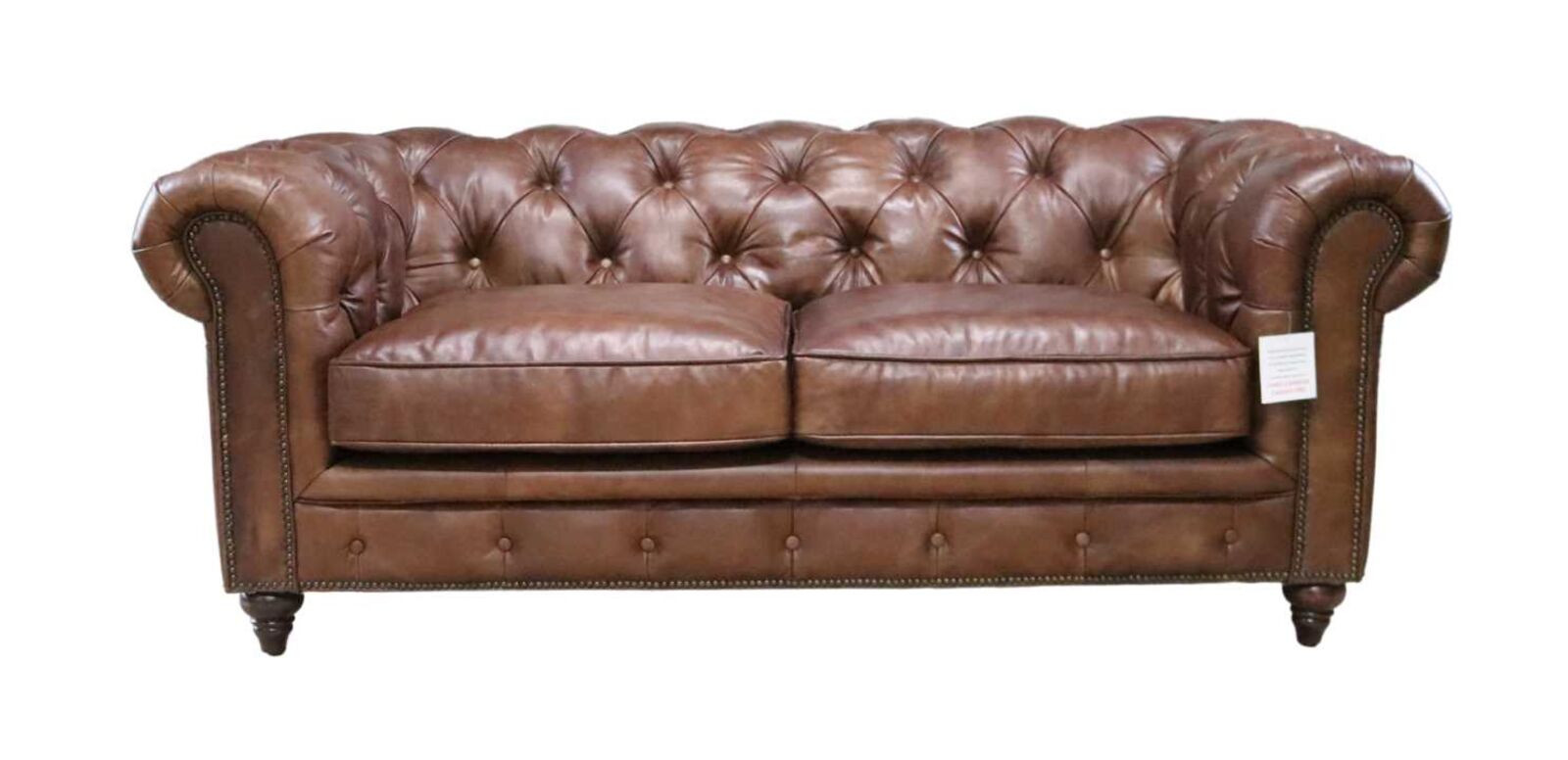Product photograph of Earle Chesterfield Vintage 2 Seater Sofa Chocolate Brown Amp Hellip from Designer Sofas 4U