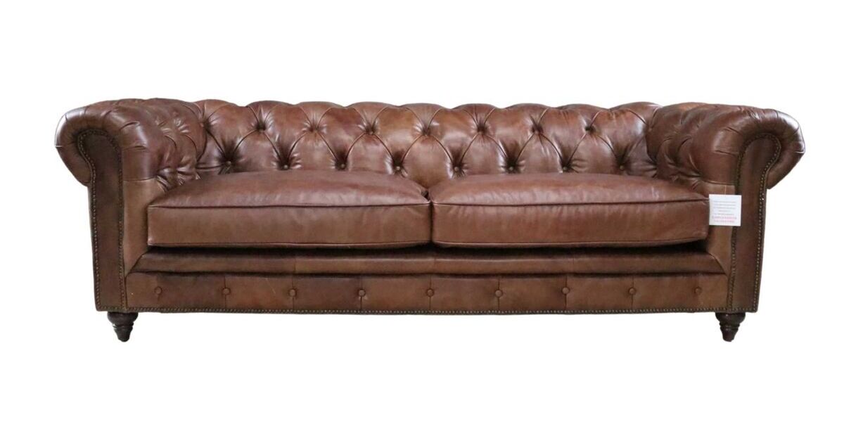 3 Seater Nappa Chocolate Brown, Chocolate Brown Leather Sofa