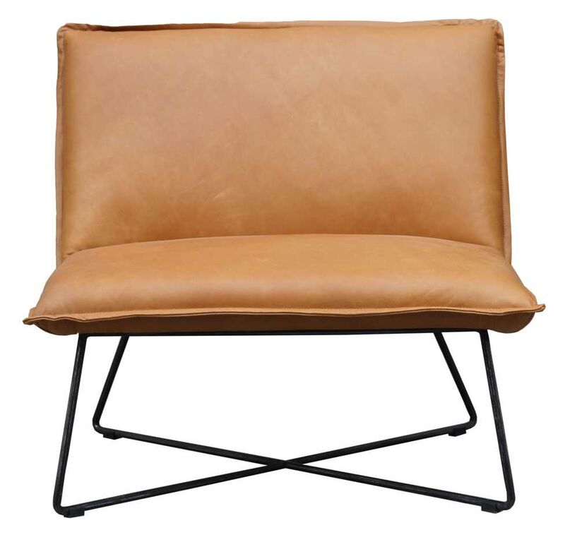 Product photograph of Edison Vintage Nappa Caramel Tan Leather Chair from Designer Sofas 4U