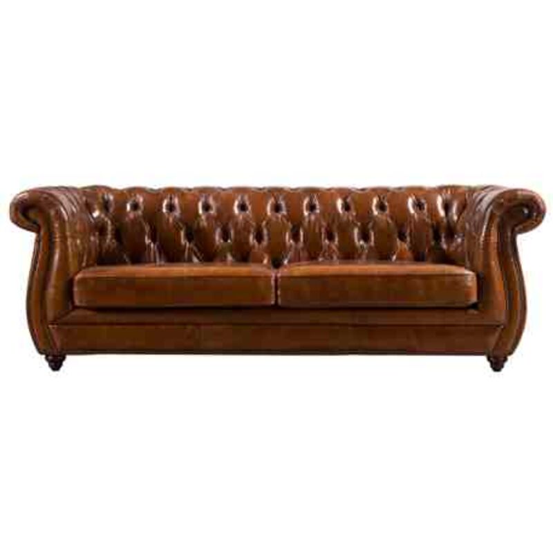 Product photograph of Edmund Chesterfield Distressed Vintage Buttoned 3 Seater Amp Hellip from Designer Sofas 4U