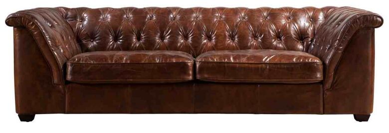 Gable Chesterfield Vintage Distressed Leather Sofa
