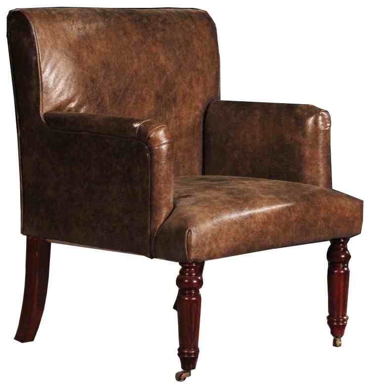Grayson Vintage Leather Armchair Distressed Finish Designer Sofas4u