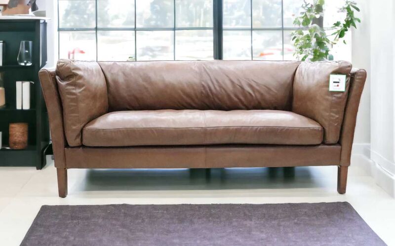 Product photograph of Groucho Vintage Nappa Chocolate Brown Leather 3 Seater Settee Sofa from Designer Sofas 4U