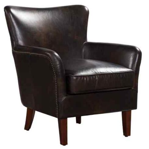 Halo Vintage Professor Distressed Real Leather Armchair