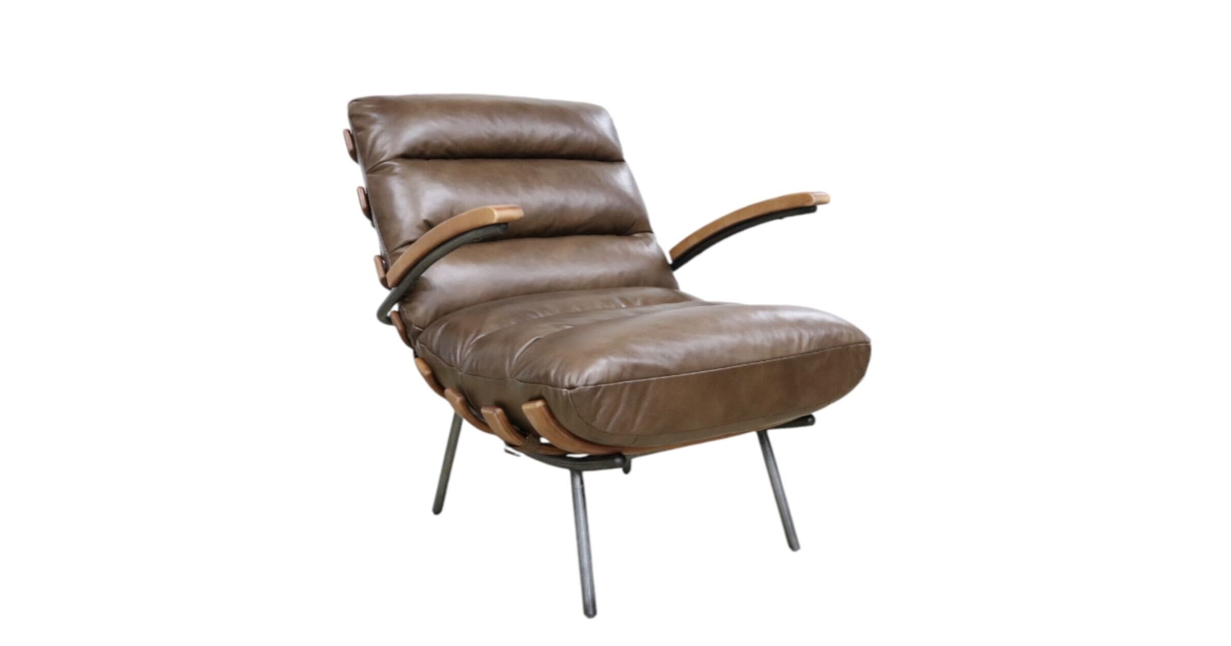 Horley Vintage Nappa Chocolate Brown Leather Armchair With Arm
