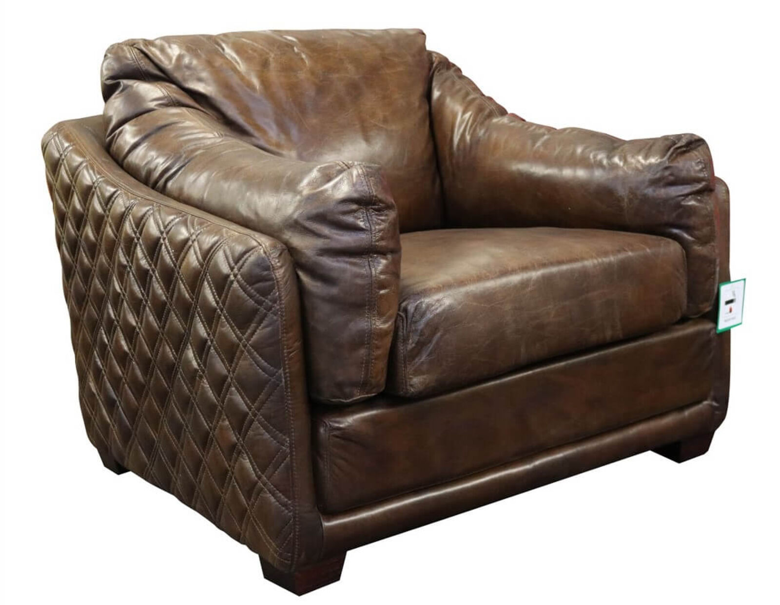 Product photograph of Hudson Luxury Vintage Retro Armchair Brown Distressed Real Leather Sofa from Designer Sofas 4U