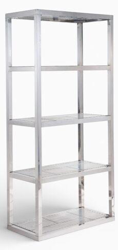Industrial Aviator Shelf 4-Tier Metal Storage Rack – Loft Style Aircraft Aluminum Shelving Unit