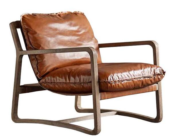 Johnstone Vintage Tan Leather Armchair