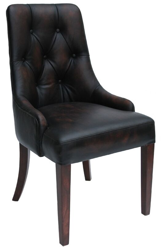 Product photograph of Lannister Vintage Distressed Leather Dining Chair from Designer Sofas 4U