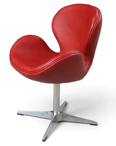 Leather Swivel Swan Chair
