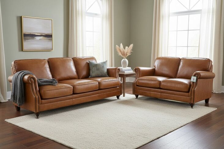 Luxury Vintage 3+2 Seater Settee Sofa Suite Distressed Tan Real Leather