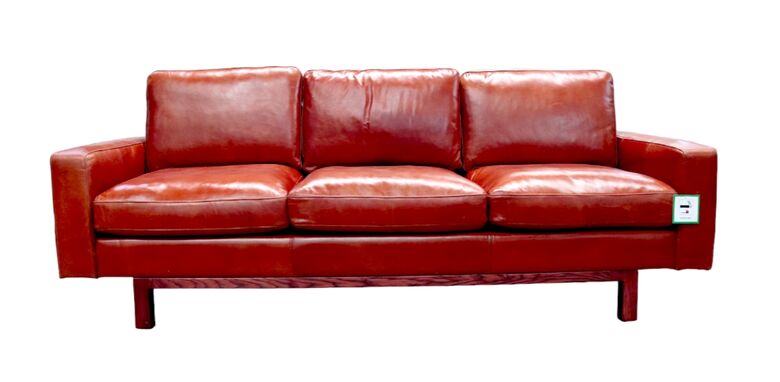 Madison Vintage Distressed Rouge Red Leather Sofa