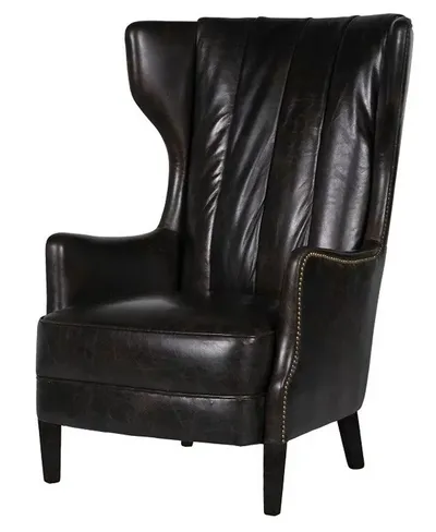 Manor Vintage Leather Highback Armchair