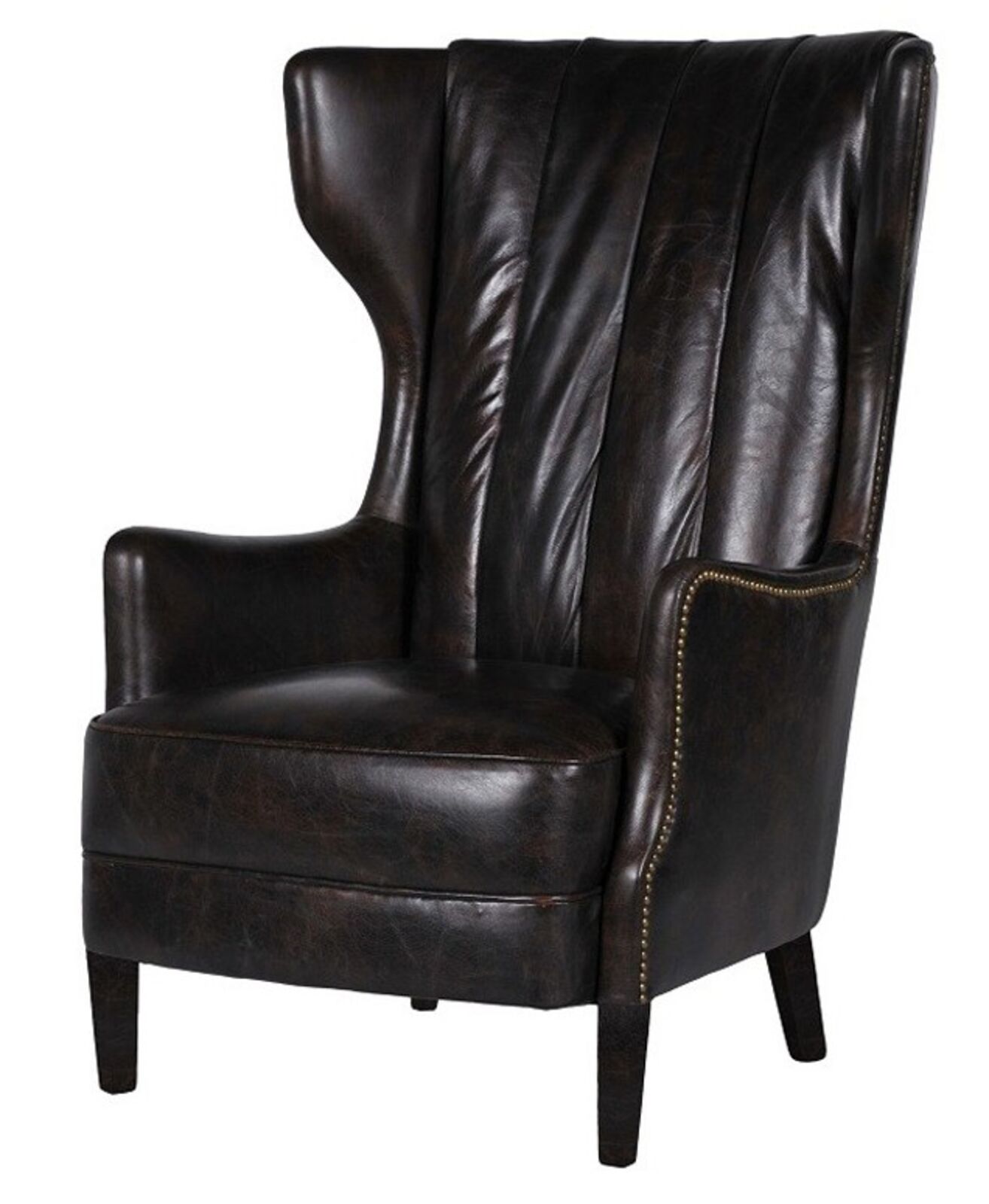 Product photograph of Manor Vintage Leather Highback Armchair from Designer Sofas 4U