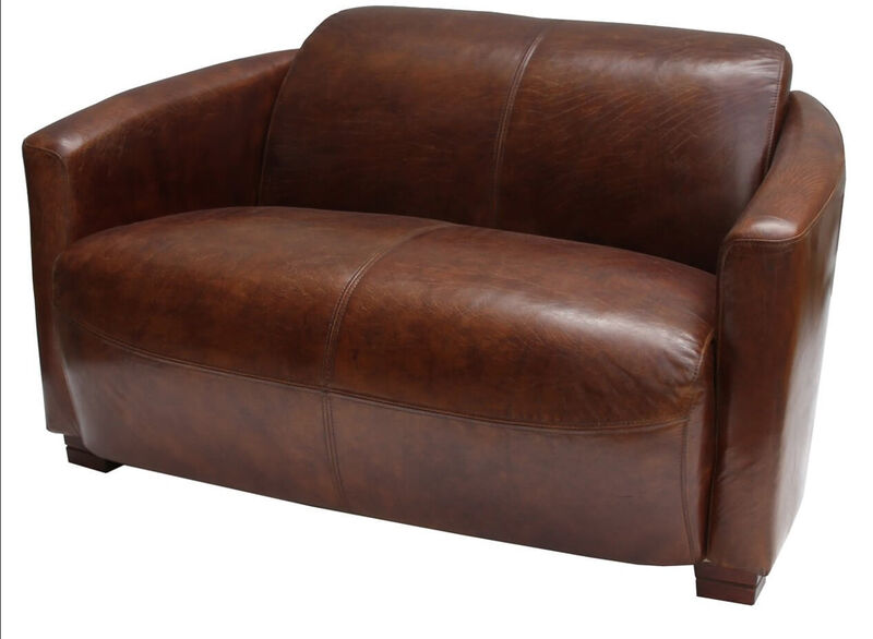 Product photograph of Marlborough Vintage 2 Seater Distressed Leather Tub Sofa from Designer Sofas 4U