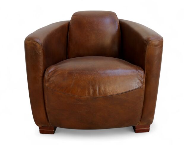Marlborough Tub Chair Vintage Brown Leather