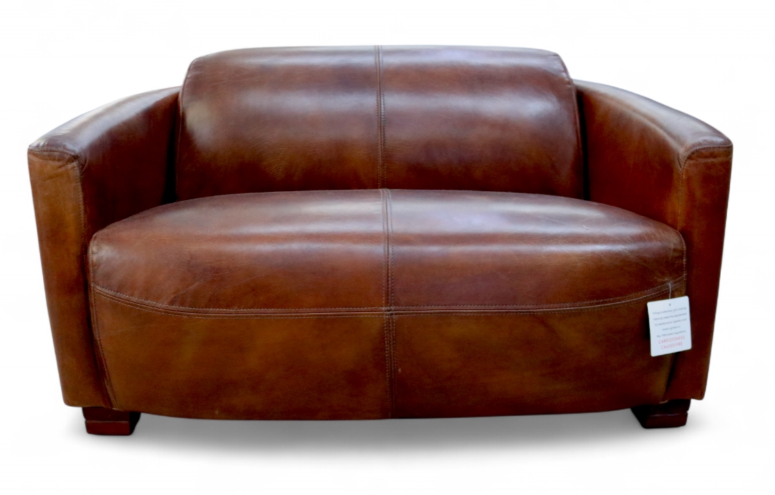 Marlborough Vintage Seater Distressed Leather Tub Sofa