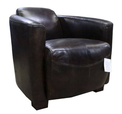 Marlborough Vintage Distressed Tobacco Brown Leather Tub Chair